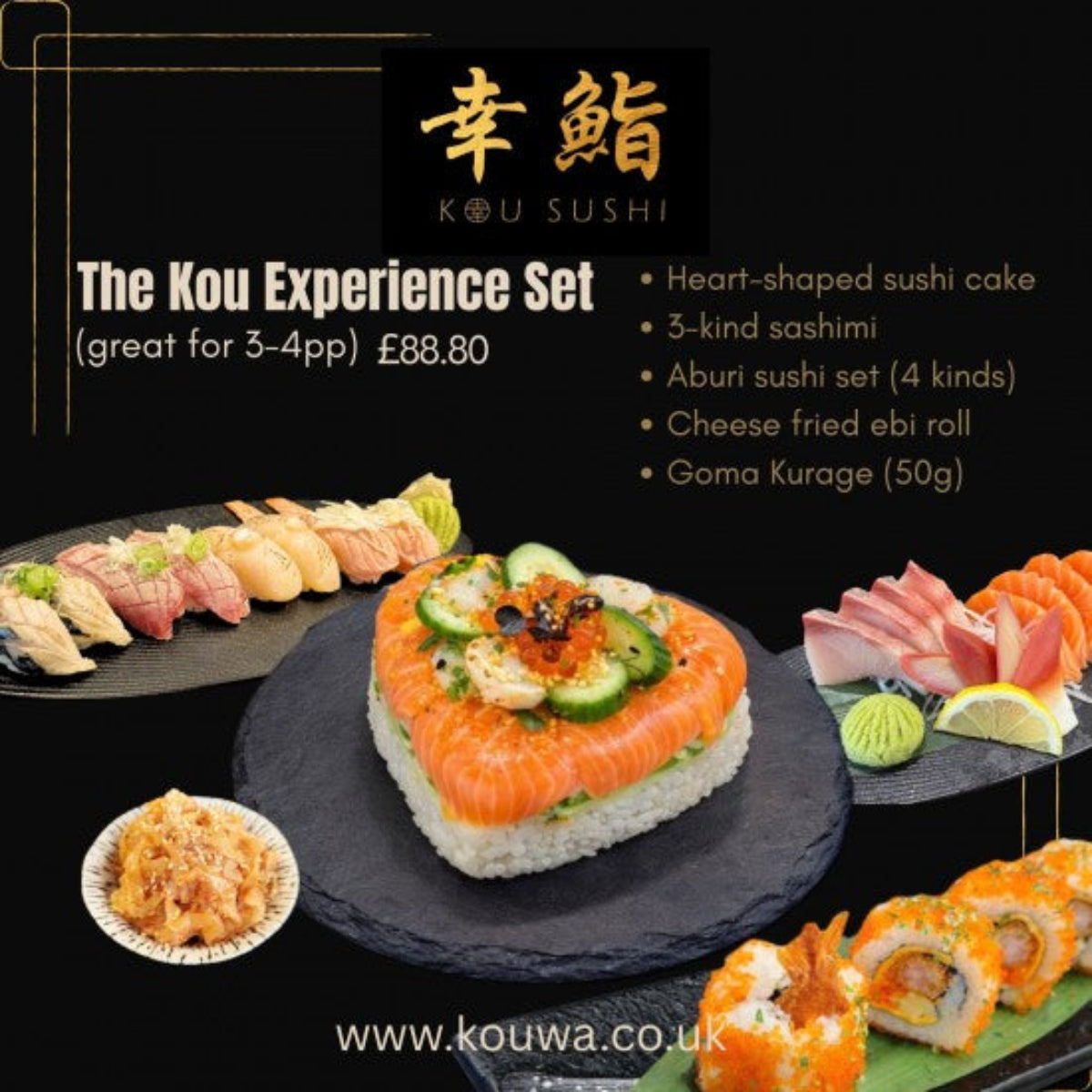 The Kou Experience 3-4ppl
